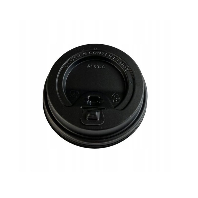 Wieczko 200ml (80OZ) 100 szt. plastikowe czarne Wieczko 200ml (80OZ) 100 szt. plastikowe czarne