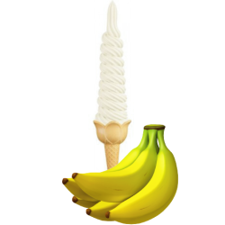 Lody świderki bananowe 4 kg