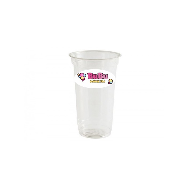 KUBEK BEZBARWNY BUBBLE TEA LOGO 650 ml