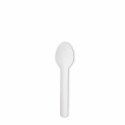 Białe łyżeczki papierowe 130 mm, 100 sztuk.