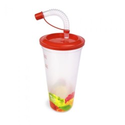 KUBEK DO GRANITY CZERWONY 500 ML 100 SZT