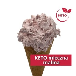 Lody rzemieślnicze KETO - Mleczna Malina