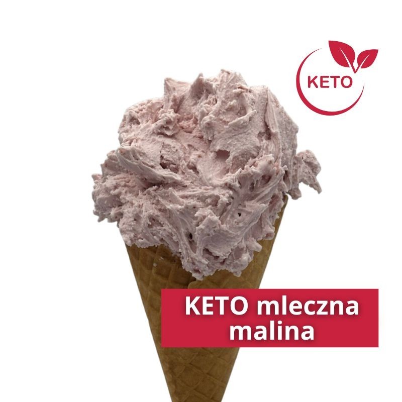 Lody rzemieślnicze KETO - Mleczna Malina