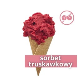 Lody Sorbet Truskawkowy - Bez dodatku cukru
