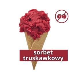 Lody Sorbet Truskawkowy - Bez dodatku cukru