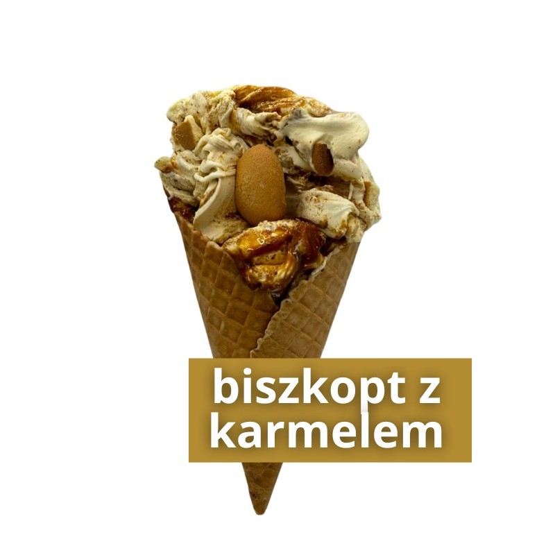 Lody rzemieślnicze - Biszkopt z karmelem