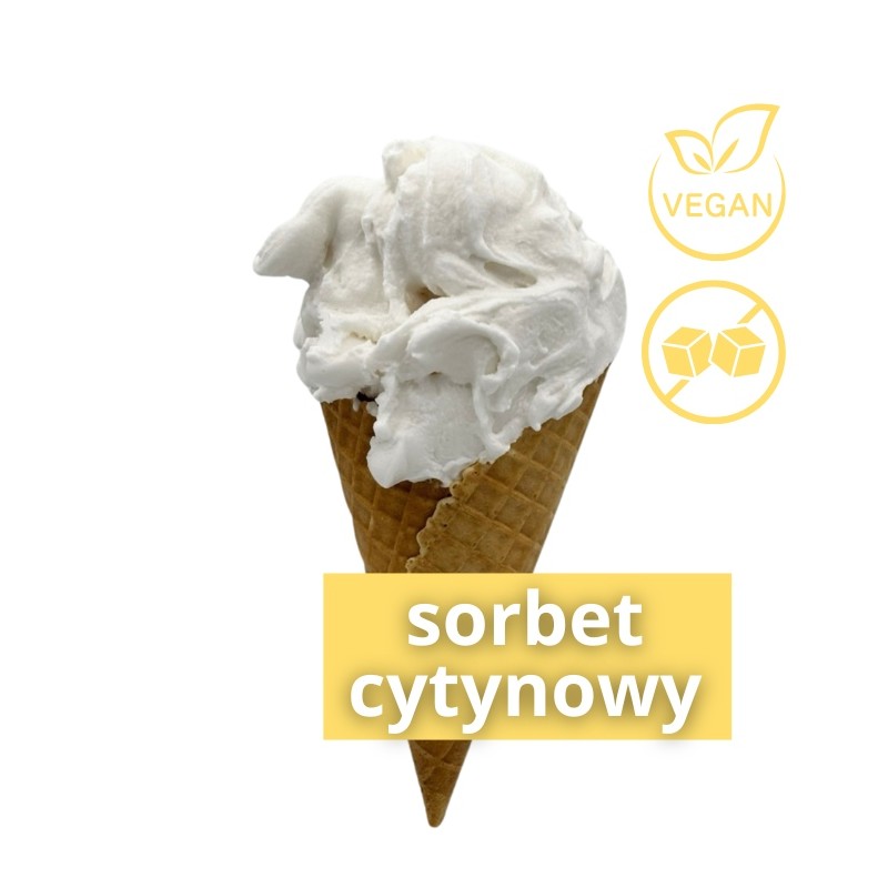 Lody Sorbet Cytrynowy Wegański - Bez Dodatku Cukru