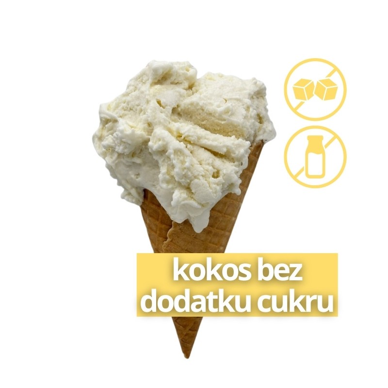 Lody rzemieślnicze - Kokosowe bez dodatku cukru