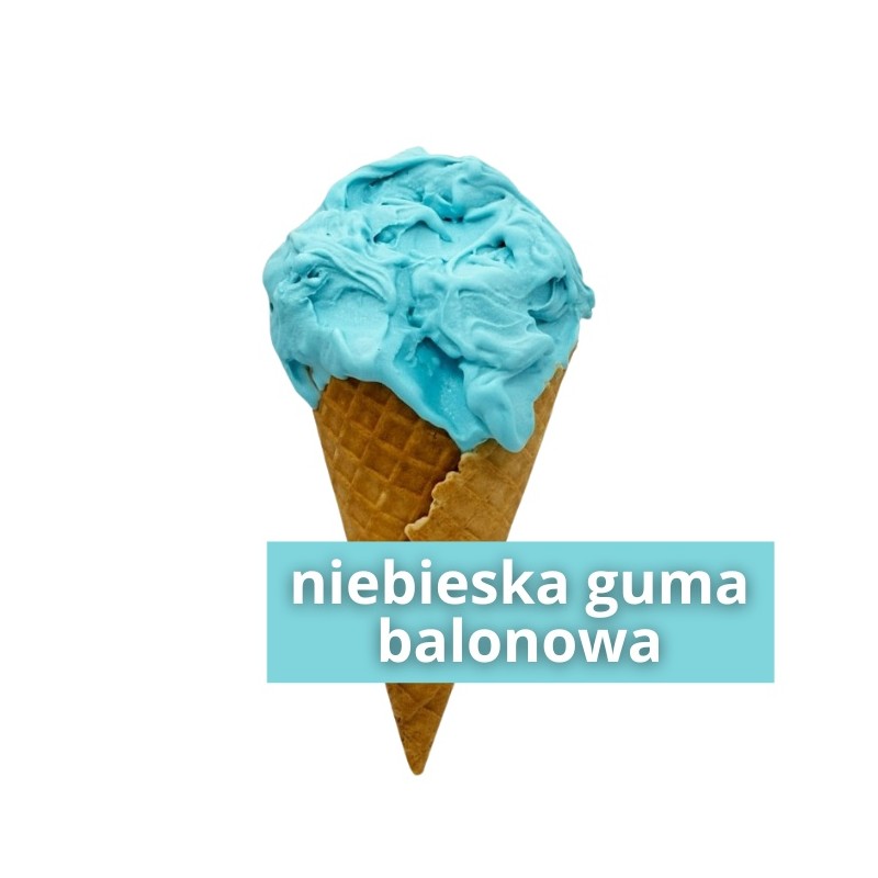 Lody rzemieślnicze - Niebieska guma balonowa