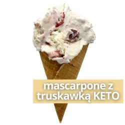 Lody rzemieślnicze - KETO mascarpone z truskawką