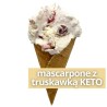 Lody rzemieślnicze - KETO mascarpone z truskawką