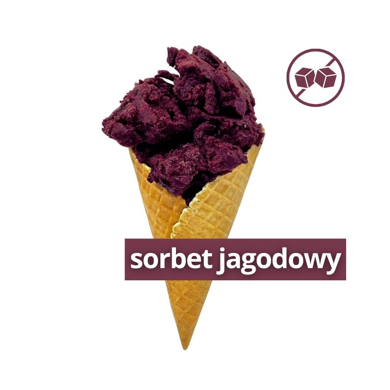 Lody Sorbet Jagodowy - Bez dodatku cukru