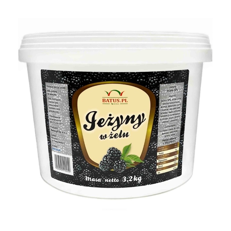 OWOCE W ŻELU JEŻYNA 3,2kg OWOCE W ŻELU JEŻYNA 3,2kg