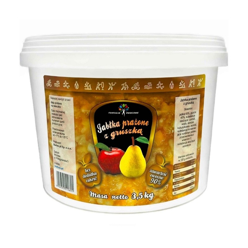 Prażone jabłka z gruszką 3,5 kg - Bez Dodatku Cukru Prażone jabłka z gruszką 3,5 kg - Bez Dodatku Cukru