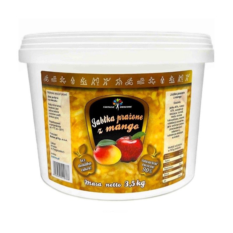Prażone jabłka z mango 3,5 kg - Bez Dodatku Cukru Prażone jabłka z mango 3,5 kg - Bez Dodatku Cukru
