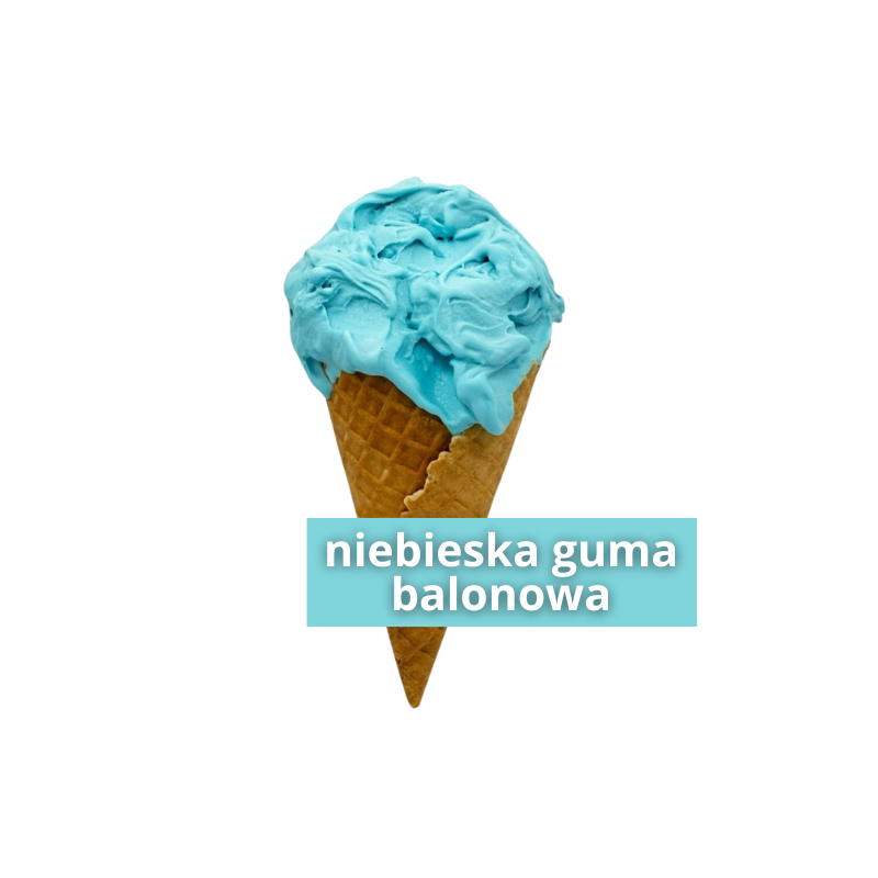Lody rzemieślnicze - Niebieska guma balonowa