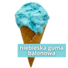 Lody rzemieślnicze - Niebieska guma balonowa