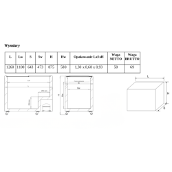Konserwator z płaską szybką 8+6