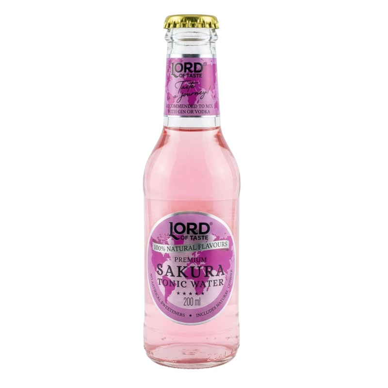 Lord of Taste ,premium Sakura (lemoniada kwiat wiśni) Tonic Water 200 ml  x 12 sztuk